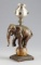 Cigar Store / Tobacco Shop, counter top model, Gas Cigar Lighter of elephant standing on ball and pi
