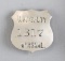 U.S. Deputy, Marshal #1317 Badge, shield shape, 1 3/4