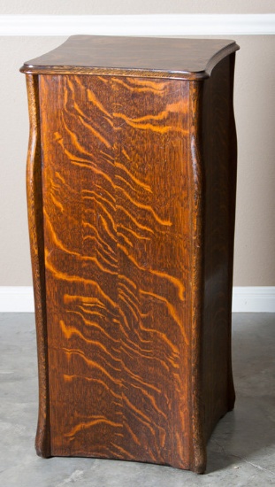 Unique, antique quarter sawn oak, floor model Record / Cylinder Cabinet, original finish, circa 1900