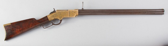 Fantastic Deluxe, Factory Engraved, Henry Rifle. Made in 1864 by the New Haven Arms Co, this .44 RF