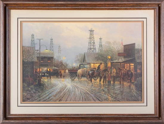 An original signed and numbered Western Print by noted artist the late G. Harvey, (1933-2017), title