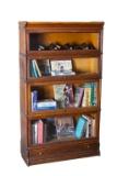 Antique four stack, quarter sawn oak, Stacking Lawyer Bookcase, manufactured by Macey Bookcase Co.,