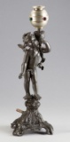 Cigar Store / Tobacco Shop, counter top model, Gas Cigar Lighter of winged Cherub on footed base, 18