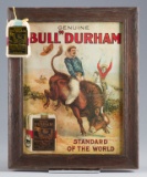 Authentic framed color Lithograph for Bull Durham Smoking Tobacco, bright colors, frame measures 12