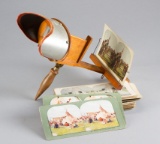 Vintage, wooden Hand Stereoscope, manufactured by 