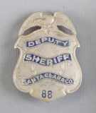 Deputy Sheriff, Santa Clara, Co, #88, Badge, eagle shield, 2 1/2