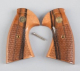 Unused pair of Colt custom Rosewood checkered Grips for a Colt Python Revolver.  NOTE: The Medallion