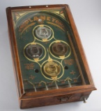 A vintage 1 cent, coin-op, Pin Ball Machine, titled 