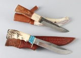 Pair of custom made Side Knives to include:  Side Knife maker marked  