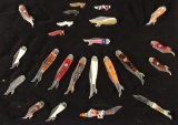 Collection of 23 Gal-Leg and Shoe Folding Knives sold in Presentation Case, one is marked Winchester