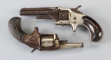 Pair of as is antique Vest Pistols:  One is a Philadelphia Defender, 7-shot, .22 Caliber, Vest Pisto
