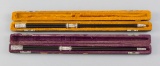 Extremely rare pair of antique Cased Director Batons, marked sterling, one is a presentation given i