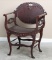 Unique, antique mahogany, bow bottom Music Side Chair, in original finish, circa 1900, very ornate w