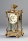 Antique Ansonia Crystal Parlor Clock with open escapement and mercury style pendulum, 8-day time & s