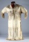 Excellent Plateau Elk Hide Dress, circa 1910, of native tanned Elk Hide, the open sides have evenly