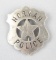 Norman, Oklahoma Police Badge, shield with cut out 5-point star, 2 1/8