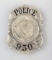 Chicago Police #950 Badge, shield shape with jeweler enamel inlay, 3