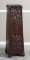 Very scarce, antique quarter sawn oak Pedestal Bar, original finish, circa 1900-1910, with carved fo