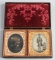 Civil War Period, double cased, 6th plate image set of a Union Soldier and what may be his parents.