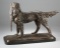 Bronze Sculpture of a bird dog with pheasant, extremely good detail, 26
