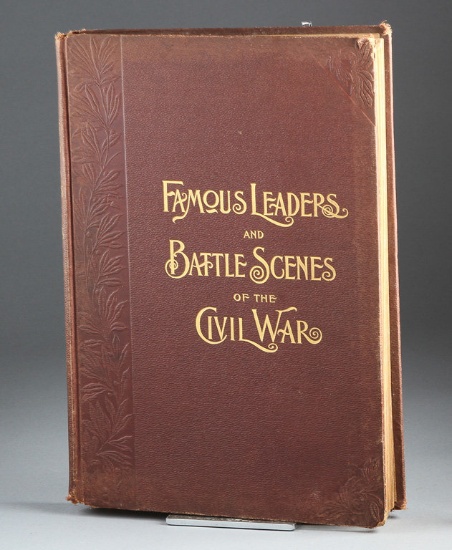 Original hard bound Book entitled "Frank Leslies Illustrated Famous Leaders and Battle Scenes of the