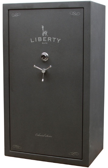 Large, fine quality Liberty Gun Safe, Colonial Series, with combination dial on front, set up to hol