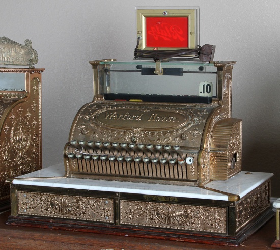 Brass National Cash Register, double drawer, side by side, Model 47-2-2, SN 333377, originally made