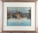 An original matted and framed Artist Proof, #20, double signed by the late G. Harvey (1933-2017), su