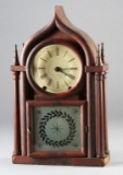 Antique wooden Brewster & Ingraham, Bristol, CT., Parlor Clock with 8-day time and strike movement,