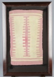 Framed Navajo Germantown Sampler.  Sampler itself measures 22