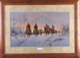 Large framed western Print by noted artist the late G. Harvey (1933-2017), titled 