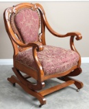 Beautiful antique Platform Arm Rocker with unique style, circa 1910, with 38