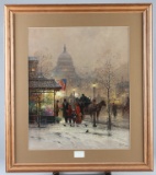 Matted and framed Print by the late Texas artist G. Harvey (1933-2017), titled 