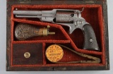 Antique, Cased Remington, Beal's 3rd Model, 5-shot Percussion Revolver, .31 Caliber, SN 75, manufact