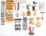 This lot consists of 16 various Lodge and Fraternal Order Badges & Ribbons, including DeMolay, Daugh