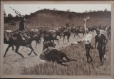 Large, Museum size framed Print of a Frederic Remington Painting, appears to be the correct frame th