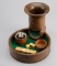 This  consists of two vintage Gambling Items to include a wooden table top Dice Thrower and a Barrel