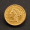 American Gold $2.50 Gold Piece, Liberty, dated 1873, very good condition.