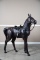 Unique, full bodied, leather wrapped show display Horse complete with saddle, bridle and reins.  Hor