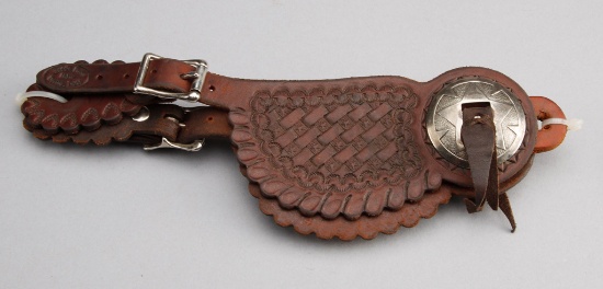 Nice pair of vintage basket weave Straps by Saddle and Leather maker, the late Buddie Foster, Decatu
