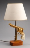 Unique, vintage Revolver Lamp, marked Ranger, circa 1950s, in excellent original condition, 17 1/2