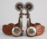 Pair of beautiful hand engraved Spurs by noted Colorado Bit & Spur Maker the late Jack Ferguson, spu