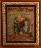 Framed Lithograph in antique frame titled 