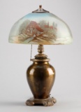 Table Lamp, circa 1925, base is marked 