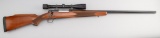 Custom Bolt Action Rifle with Model 70 Winchester Action, Rifle has custom R.E. Shelby 27 1/2