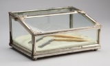 Unique antique, silver and glass Display Case, made by the Novelty Showcase Company, February 10, 19