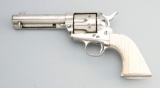 Colt Single Action Army Revolver, .45 caliber, SN 162110, shows heavy buffing, and renickled finish,