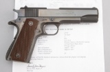 Colt, .38 Super, Automatic Pistol with Colt factory letter that states:  Serial Number 42709; Calibe