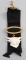 Extremely rare Victorian gold & mother of pearl, steer head Watch Fob, with original black ribbon, 5
