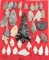 Large collection of flint points in glass front display case from the Wild West Museum, Franklin, Pa